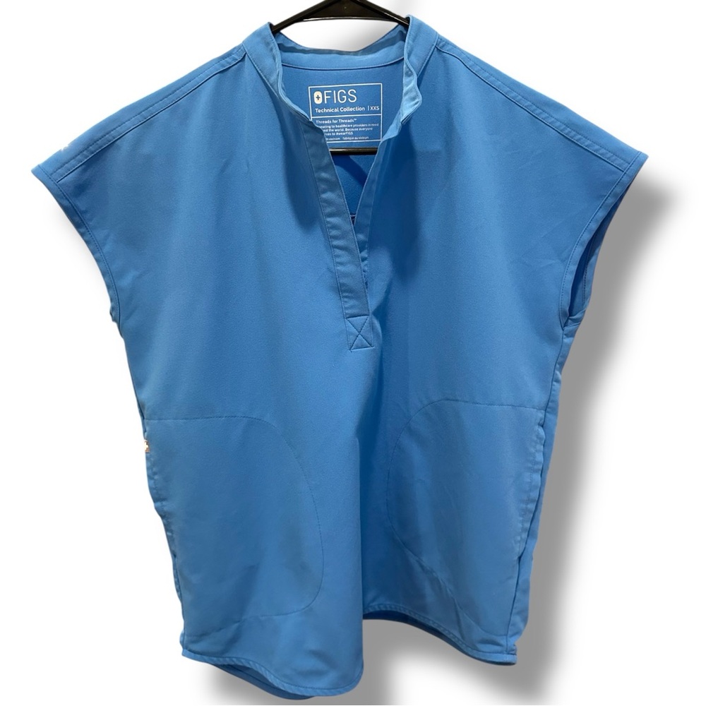 FigsBlue Women's V-Neck Blouse. not ceil blue. More like royal